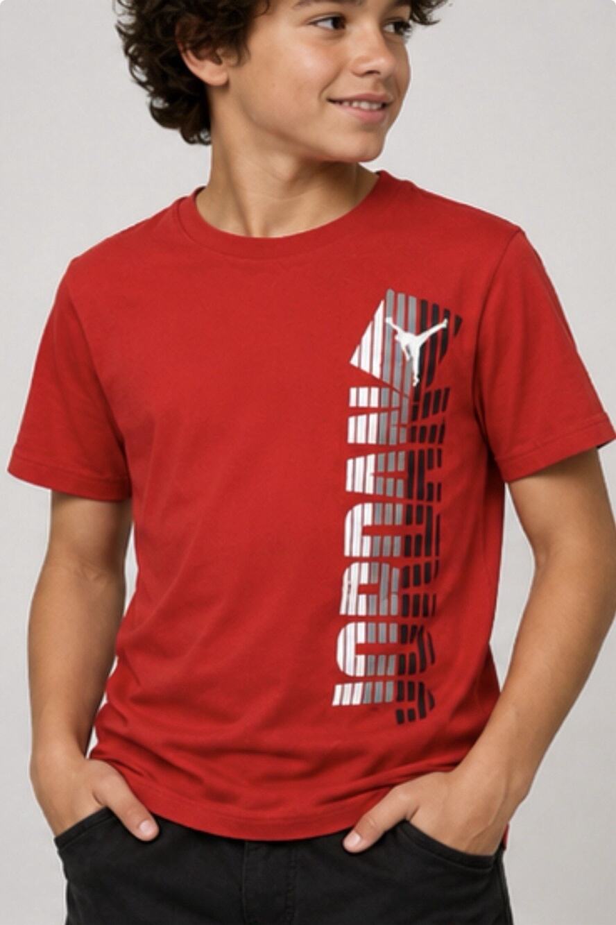 Jordan Boys XL Red Graphic T Shirt Jumpman Basketball Short Sleeve